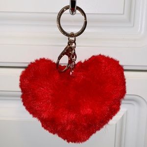 Accessories - Red Fluffy Heart Keychain Accessories - Red Fluffy Heart Keychain